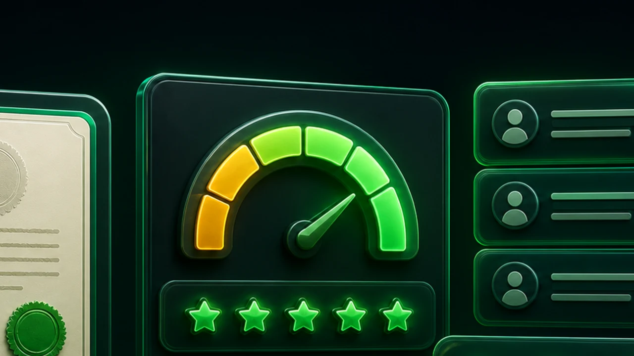 Fichas de casino.guru y Trustpilot con las notas del operador