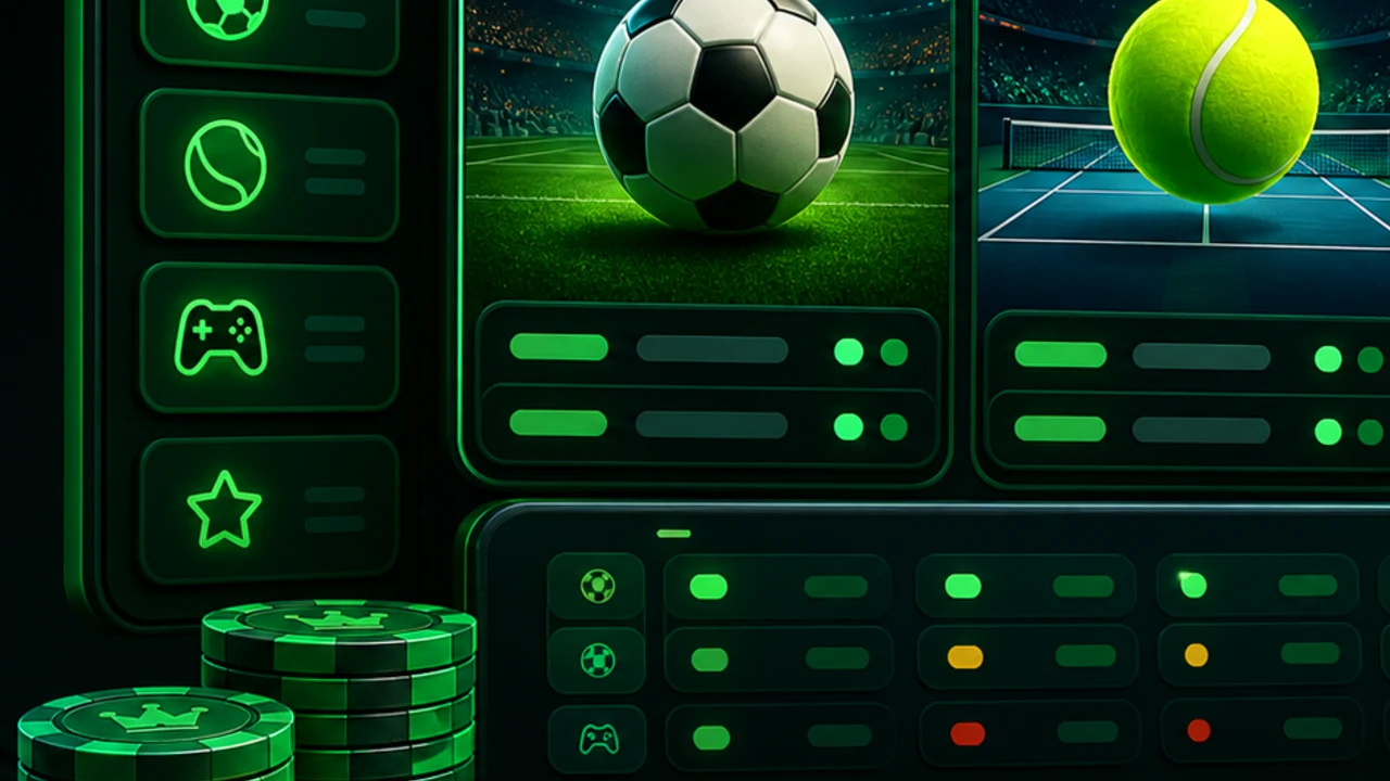 Listado de disciplinas de deportes electrónicos abierto en pantalla