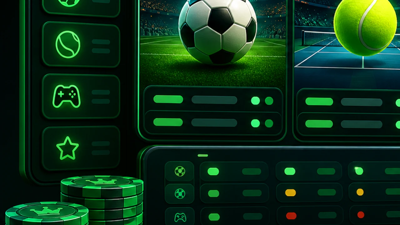 Columna lateral con el listado de deportes disponibles para apostar